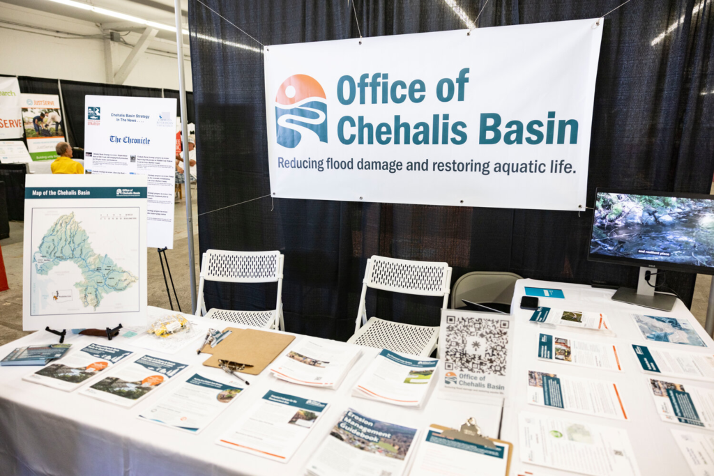 A fair booth put together by the Office of Chehalis Basin. 
